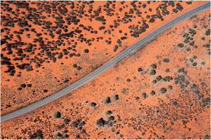 das australische Outback aus der Luft