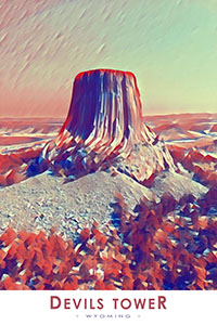 Art Print: Devils Tower Wyoming