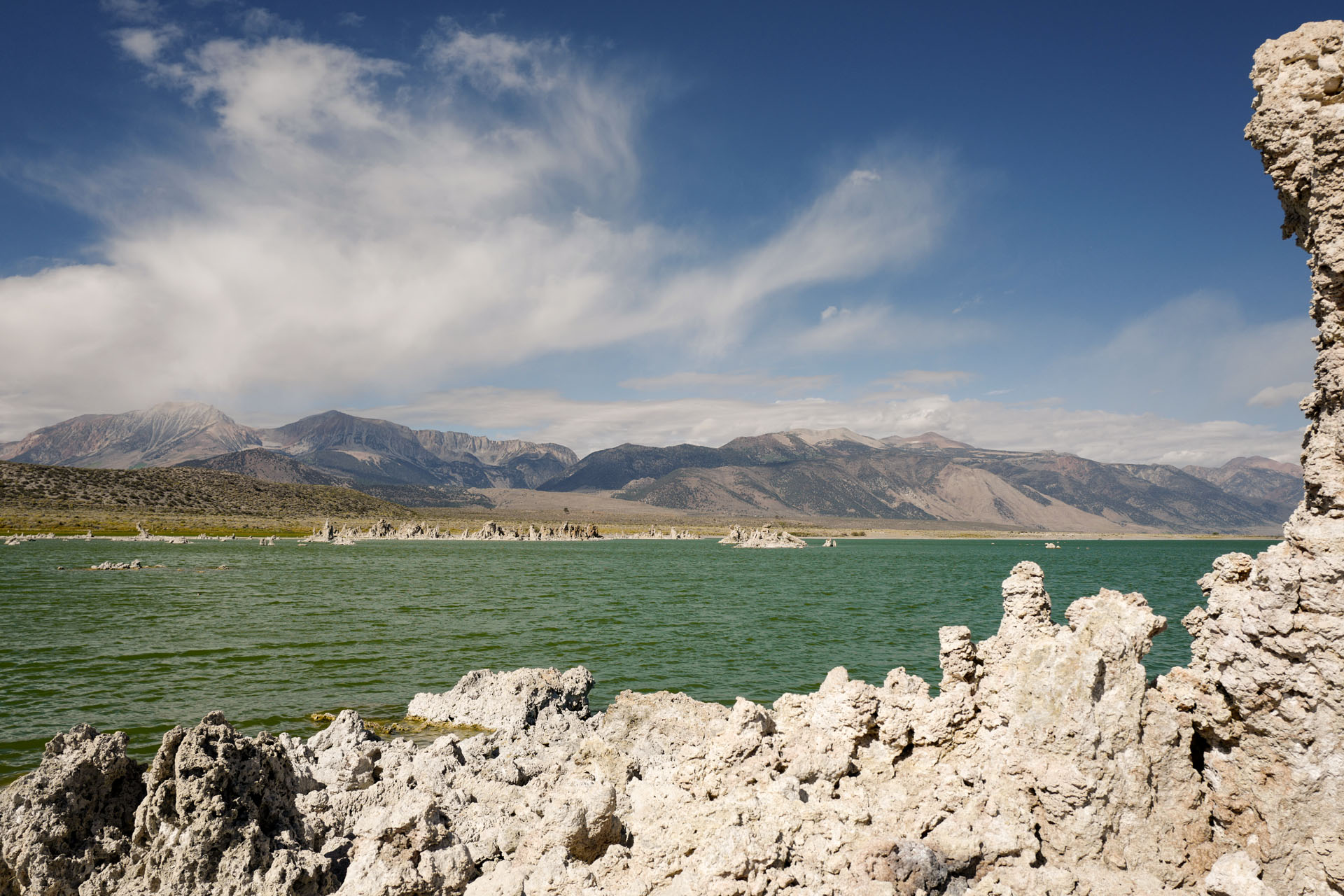 View from the shore of Mono Lake